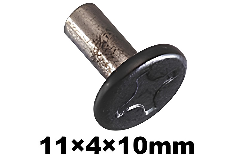 11x4x10 mm 帶自有Logo / 圖案的半空心鉚釘